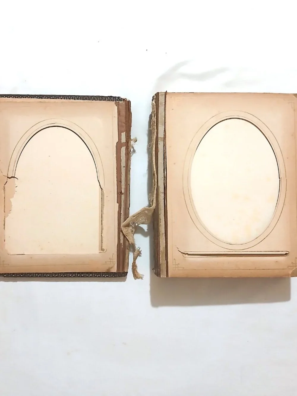 Antique Victorian Photo Album Late 1800s Cabinet Card CDV Empty Floral As-Is